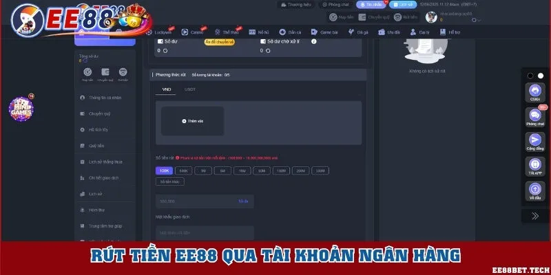 Rút tiền nhanh qua tài khoản ngân hàng